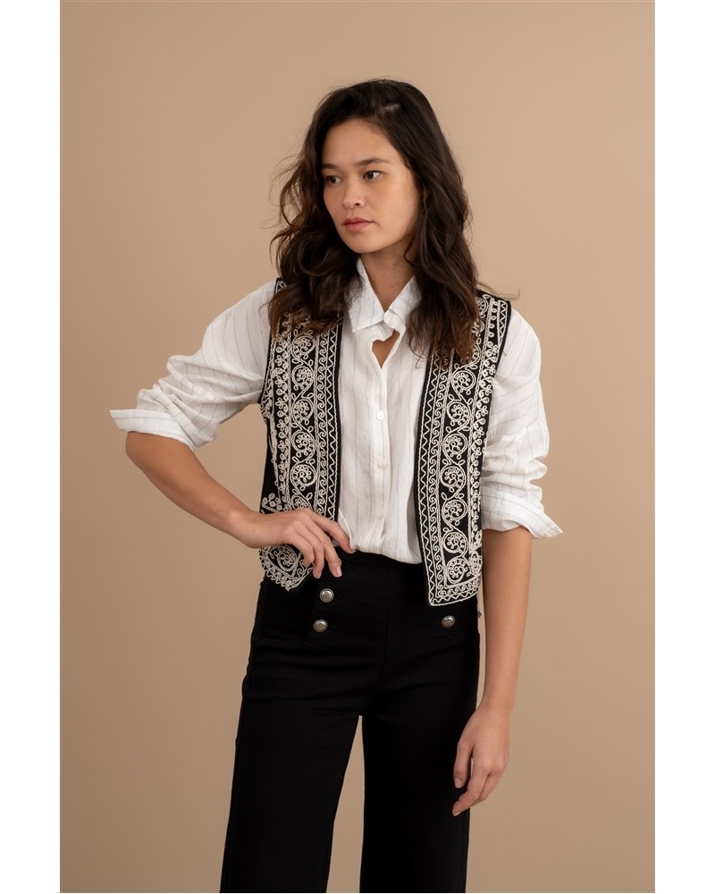 bandad gilet brodé
