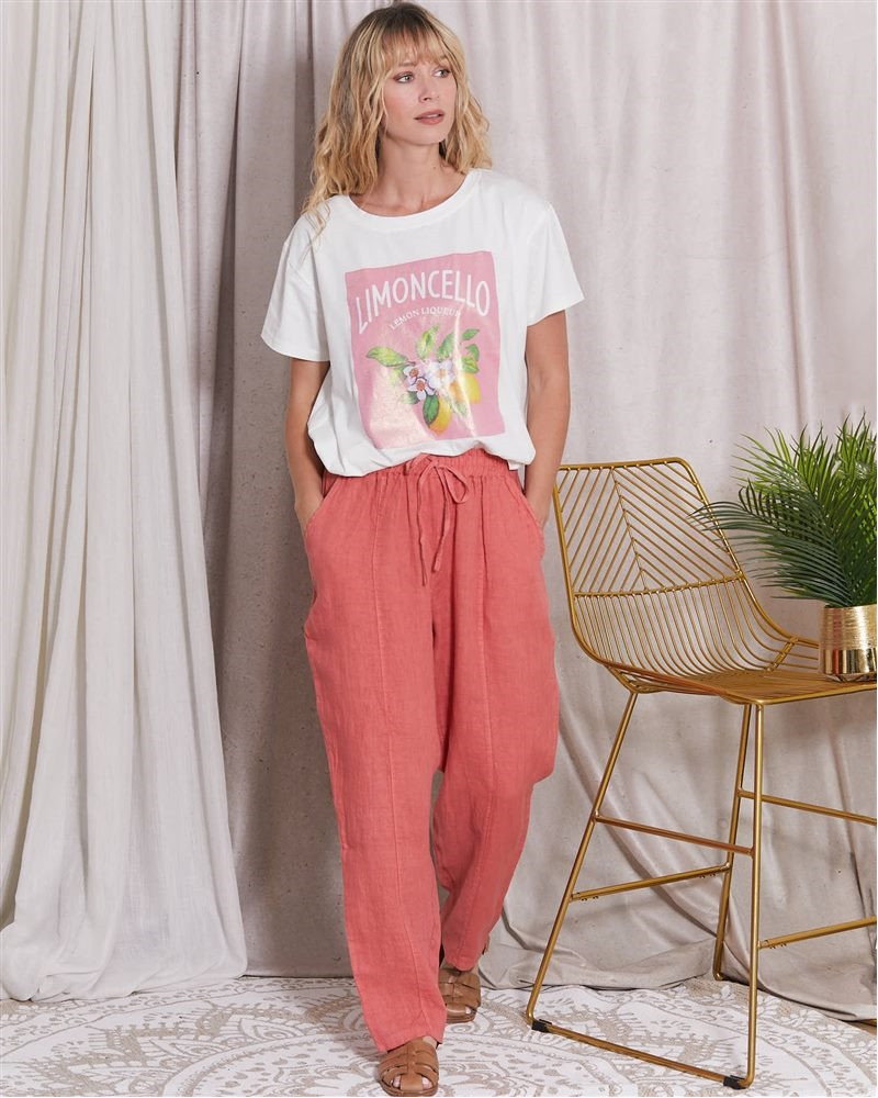 jade pantalon lin