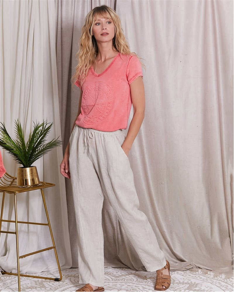 jade pantalon lin